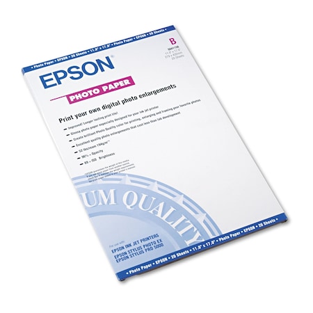 Epson Glossy Photo Paper, 60 lbs., Gloss, PK20 S041156